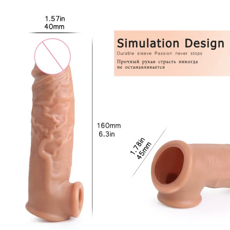 Dragon Condome For Men 7-8 inch Durable Size Skin-Friendly Silicone Comfortable Fit