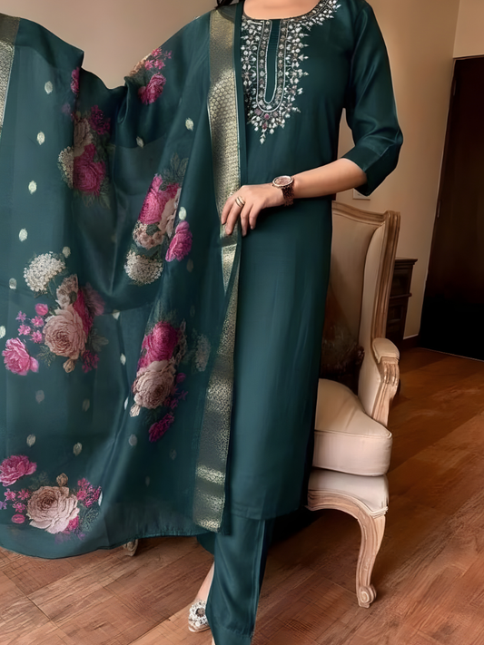 Women's Ethnic Kurta Set with Dupatta for Daily & Festive Wear
