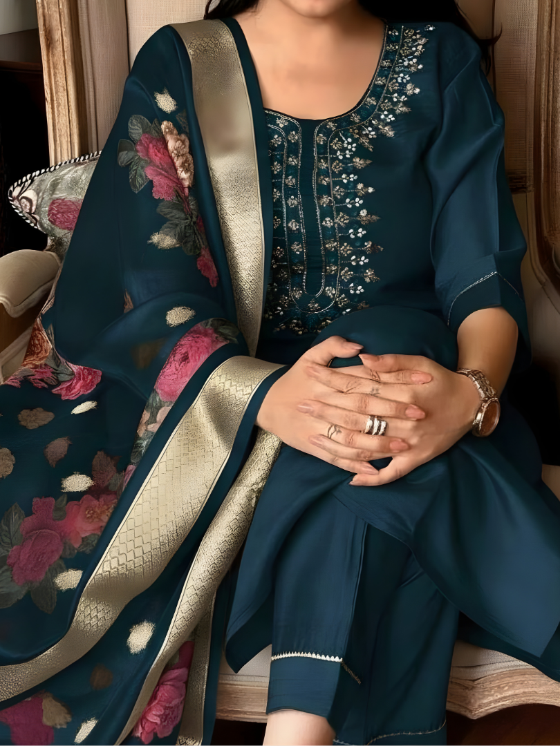 Women's Ethnic Kurta Set with Dupatta for Daily & Festive Wear