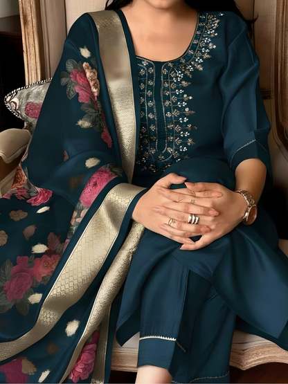 Women's Ethnic Kurta Set with Dupatta for Daily & Festive Wear