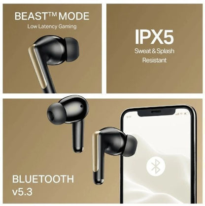 Premium TWS Bluetooth Earbuds with Deep Bass, Low Latency, Type-C Charging & Long Battery Backup