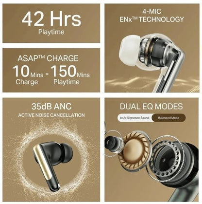 Premium TWS Bluetooth Earbuds with Deep Bass, Low Latency, Type-C Charging & Long Battery Backup