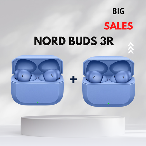 2 Nord Buds 3r TWS Earbuds up to 54 Hours Playback, 2-mic Clear Calls, 3D Spatial Audio Blue