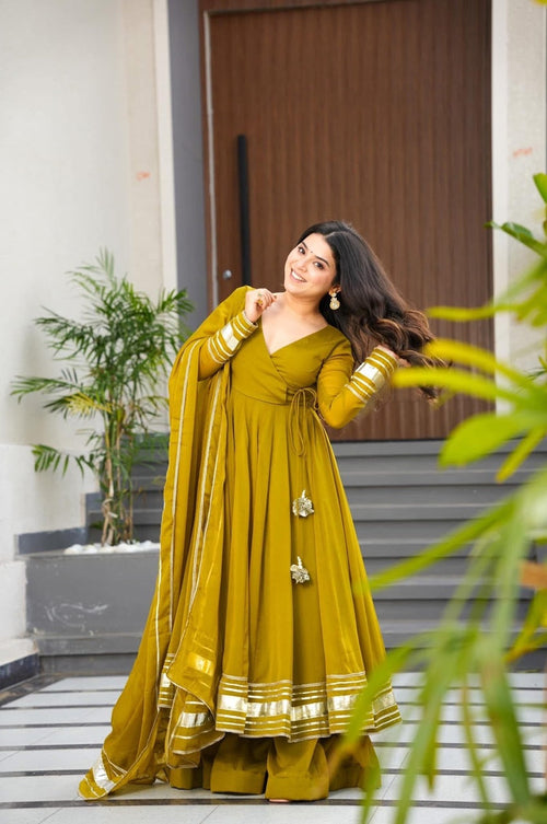 Mustard Color Gotta Work Palazzo Suit Set