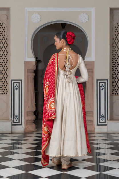 Designer traditional Anarkali suit set for weddings and special occasions like Diwali