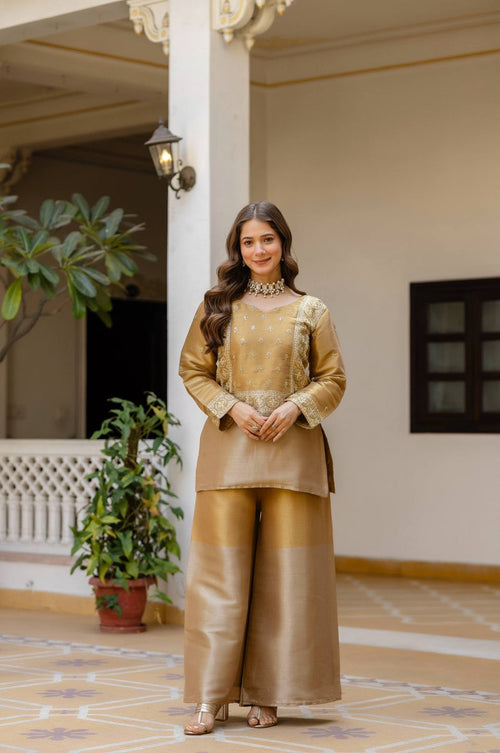 Banarasi Viscose Co-Ord Set – Elegant Ethnic Fusion
