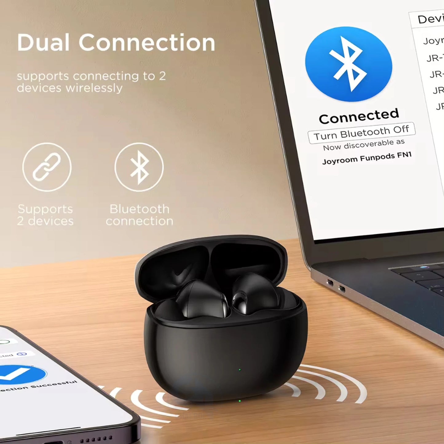 Wireless Bluetooth Earbuds with ENC Noise Cancellation, HD Sound, Touch Control & Fast Charging Case