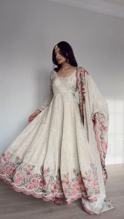 Aarushi Heavy Pure Vichitra Silk Gown